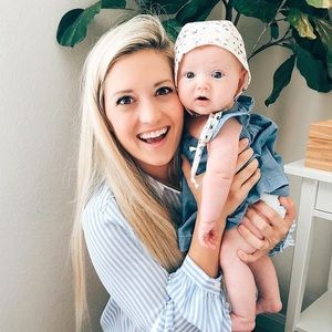 Briar Handmade Forget Me Not Bonnet, Brimless